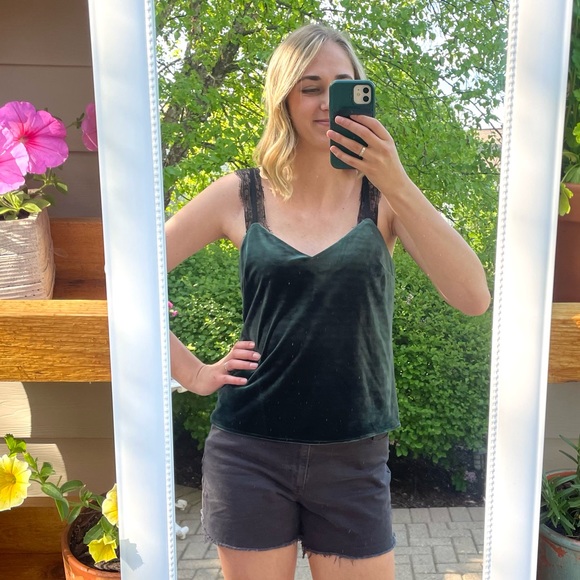 Express Velvet/Lace Cami Tank, Size S - Picture 3 of 4